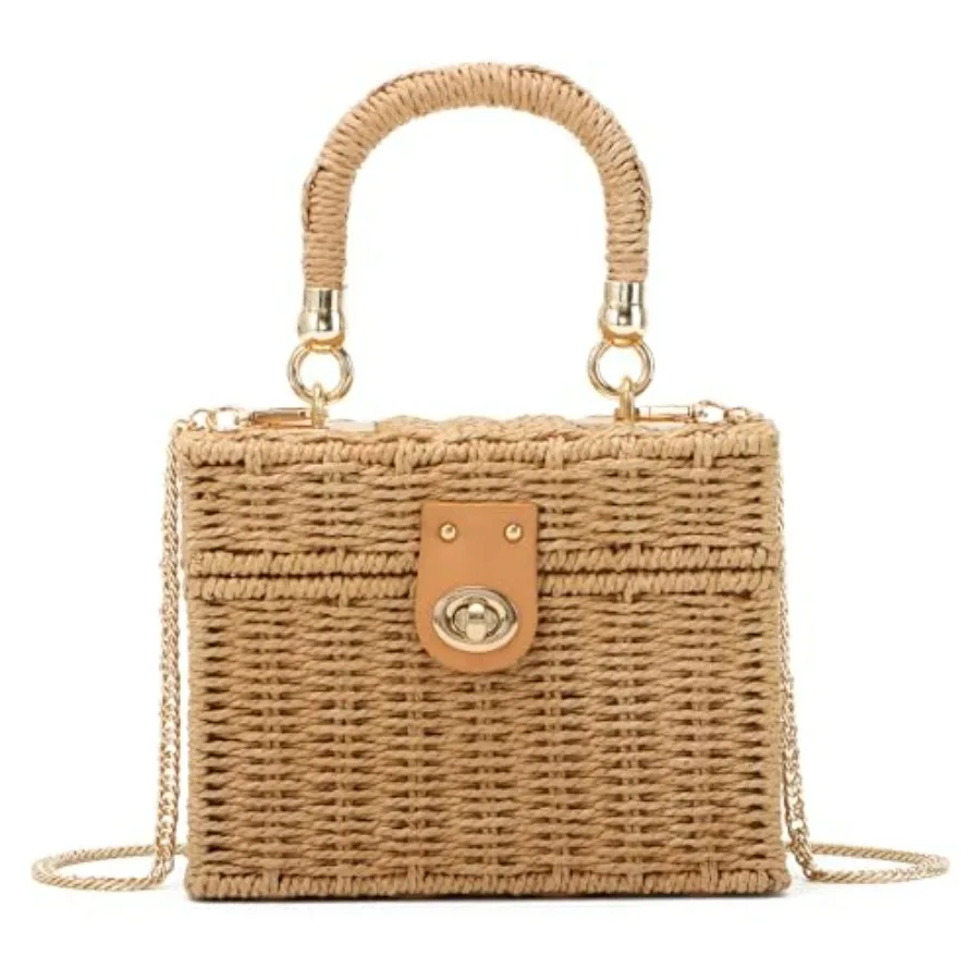 KUANG! Handwoven Rattan Bag for Women Woven Straw Square Crossbody Bag Vintage Basket Purse Beach Tote Bag
KUANG! Handwoven Rattan Bag for Women Woven Straw Square Crossbody Bag Vintage Basket Purse Beach Tote Bag