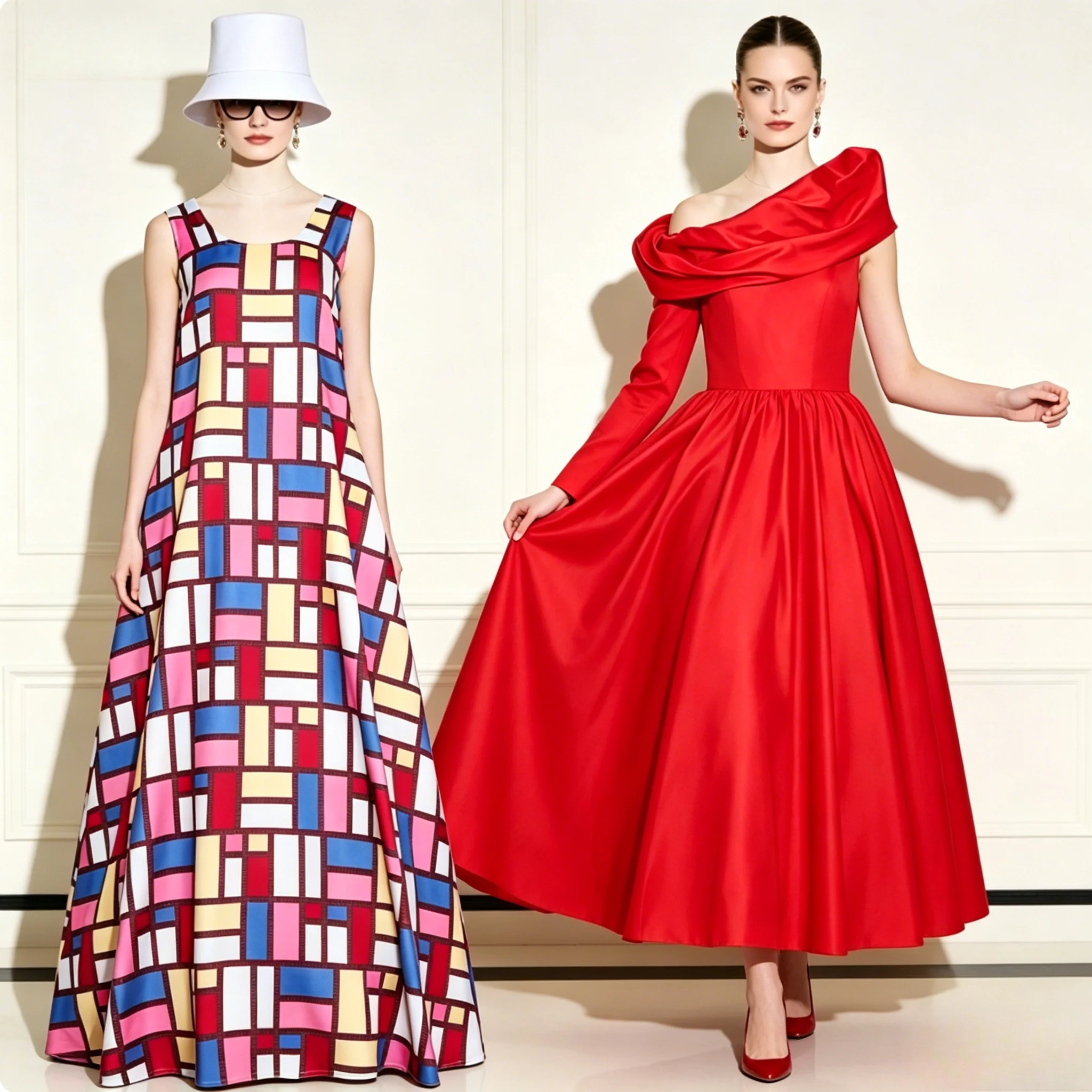 The Devil Wears Cosplay Costume Fashionable Hit Movie Same Style Red Evening Dress Gown Color Block Long Dress Hat Set
The Devil Wears Cosplay Costume Fashionable Hit Movie Same Style Red Evening Dress Gown Color Block Long Dress Hat Set