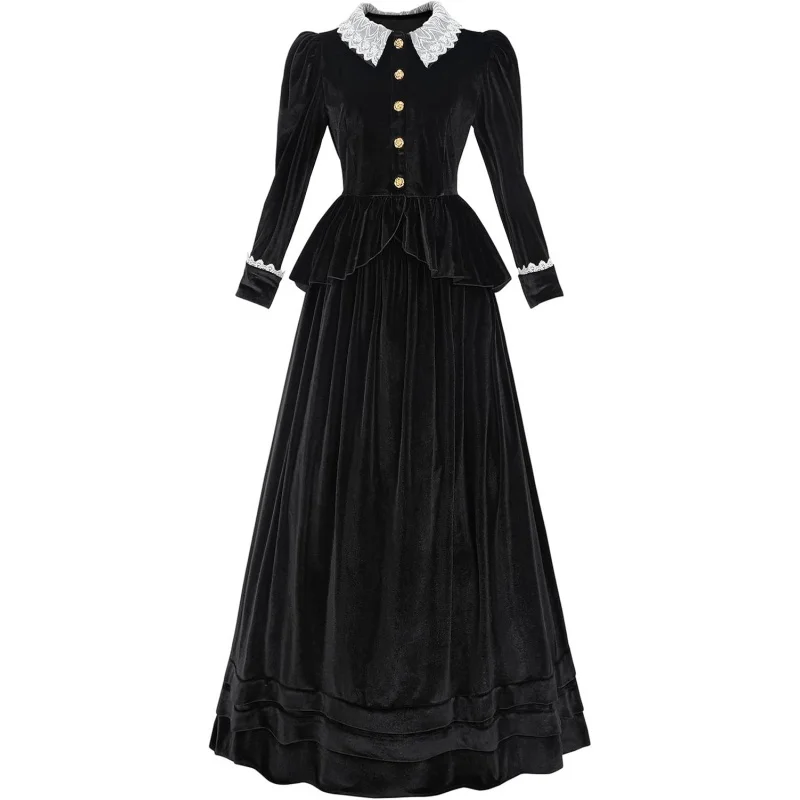 Victorian Dress for Women Edwardian Costume Velvet 1800s Dresses Vintage Blouse Skirt 2 Piece
Victorian Dress for Women Edwardian Costume Velvet 1800s Dresses Vintage Blouse Skirt 2 Piece