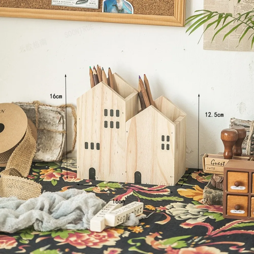 2PCS/Set Cute Wood Pen Holder House-Shape Stationery Storage Box Desktop Ornament Makeup Brush Organizer School Office
2PCS/Set Cute Wood Pen Holder House-Shape Stationery Storage Box Desktop Ornament Makeup Brush Organizer School Office