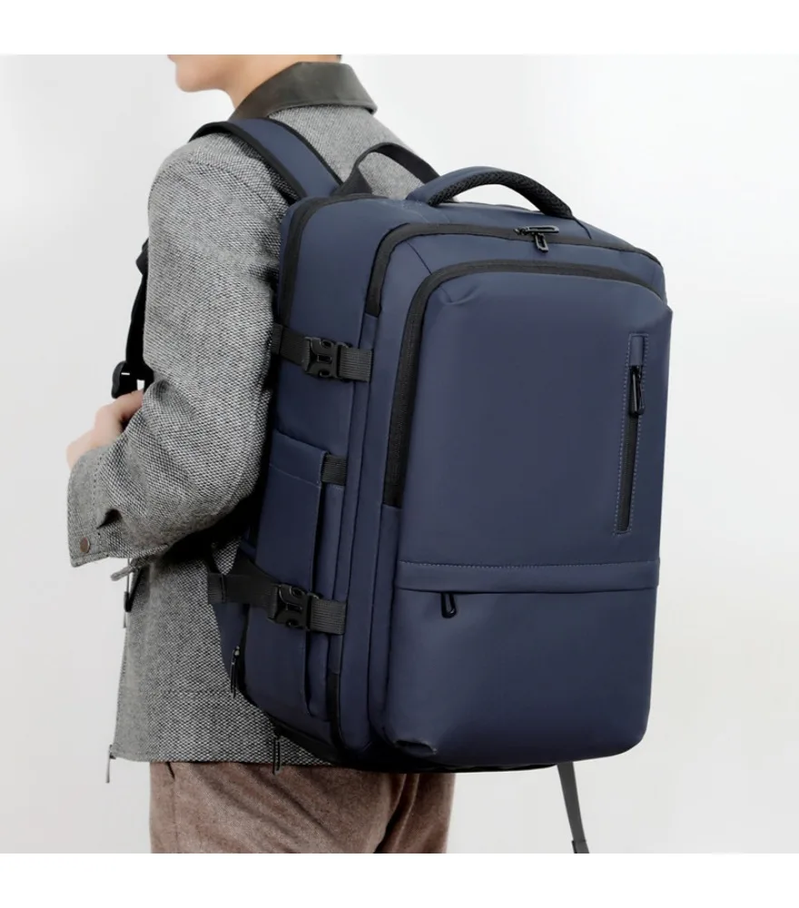 Black expandable travel backpack multi compartment design adjustable compression straps hidden anti theft pocket durable
Black expandable travel backpack multi compartment design adjustable compression straps hidden anti theft pocket durable