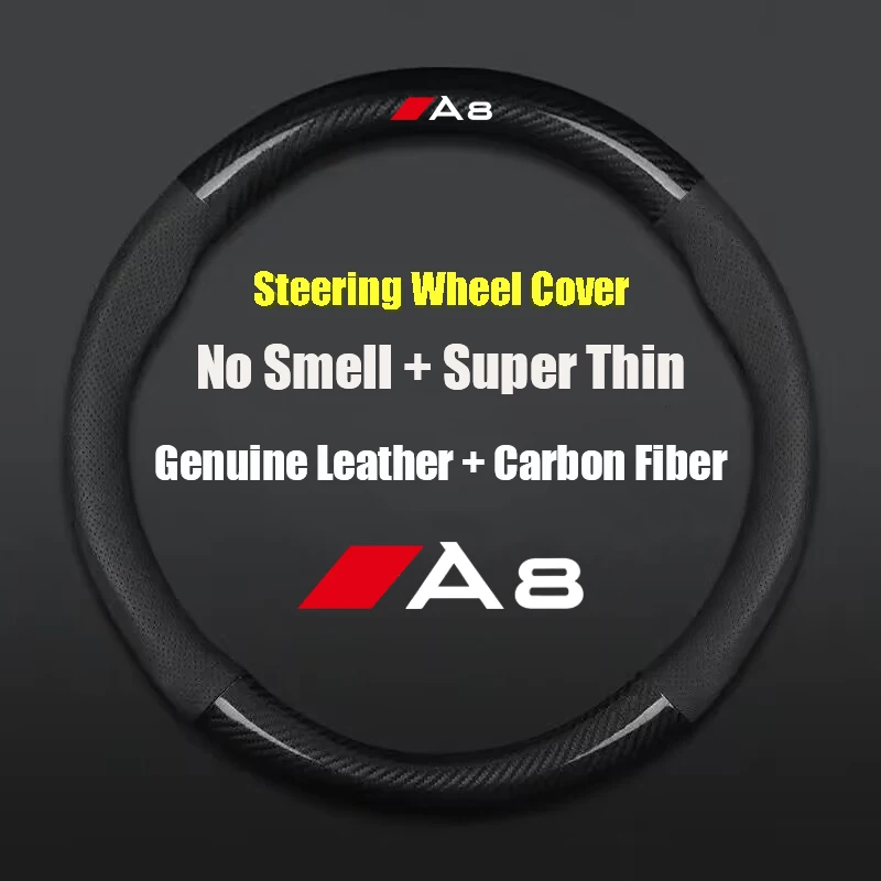 No Smell Super Thin Universal Steering Wheel Cover Genuine Leather Carbon Fiber For Audi A8 38cm 15" Auto Accessories
No Smell Super Thin Universal Steering Wheel Cover Genuine Leather Carbon Fiber For Audi A8 38cm 15" Auto Accessories