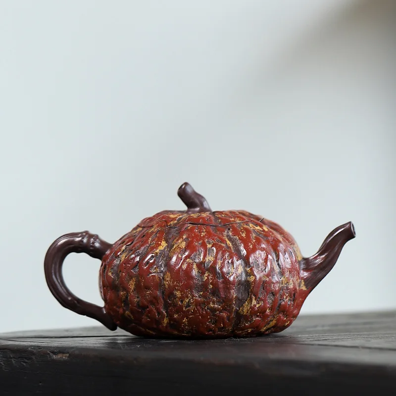 Handmade Yixing Ore Purple Clay Pot Bionic Flower Teapot Push Ball Hole Tea Set 300cc
Handmade Yixing Ore Purple Clay Pot Bionic Flower Teapot Push Ball Hole Tea Set 300cc