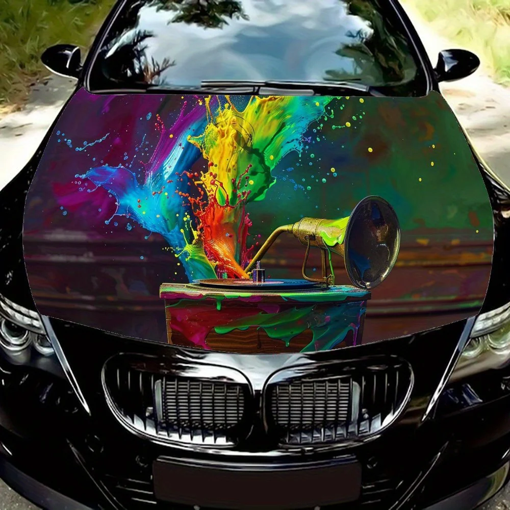 Creative colorful design, Phonograph pattern Car Vinyl Wrap, suitable for most cars; bubble-free design, self-adhesive and durab
Creative colorful design, Phonograph pattern Car Vinyl Wrap, suitable for most cars; bubble-free design, self-adhesive and durab