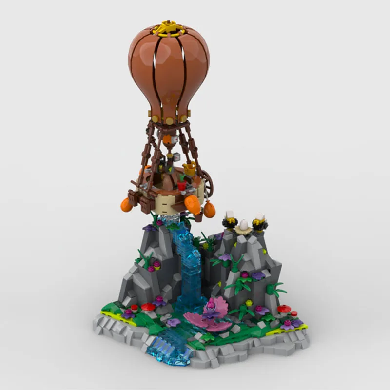 692pcs MOC CloudVoyagers Skyescapess Air Balloon Diorama Whimsical Scenic Modular Building Blocks Collector Display Gift 
692pcs MOC CloudVoyagers Skyescapess Air Balloon Diorama Whimsical Scenic Modular Building Blocks Collector Display Gift