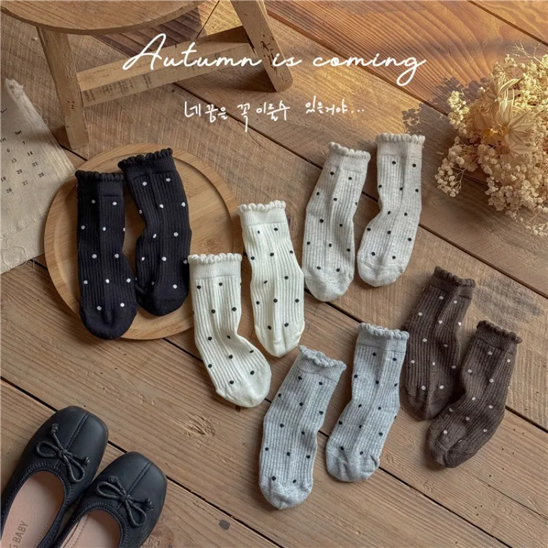 5Pairs Baby Girls Socks Soft Comfortable Breathable Children Socks Kids Girls Knit Dot Socks Kids Girls Calf Length Socks
5Pairs Baby Girls Socks Soft Comfortable Breathable Children Socks Kids Girls Knit Dot Socks Kids Girls Calf Length Socks