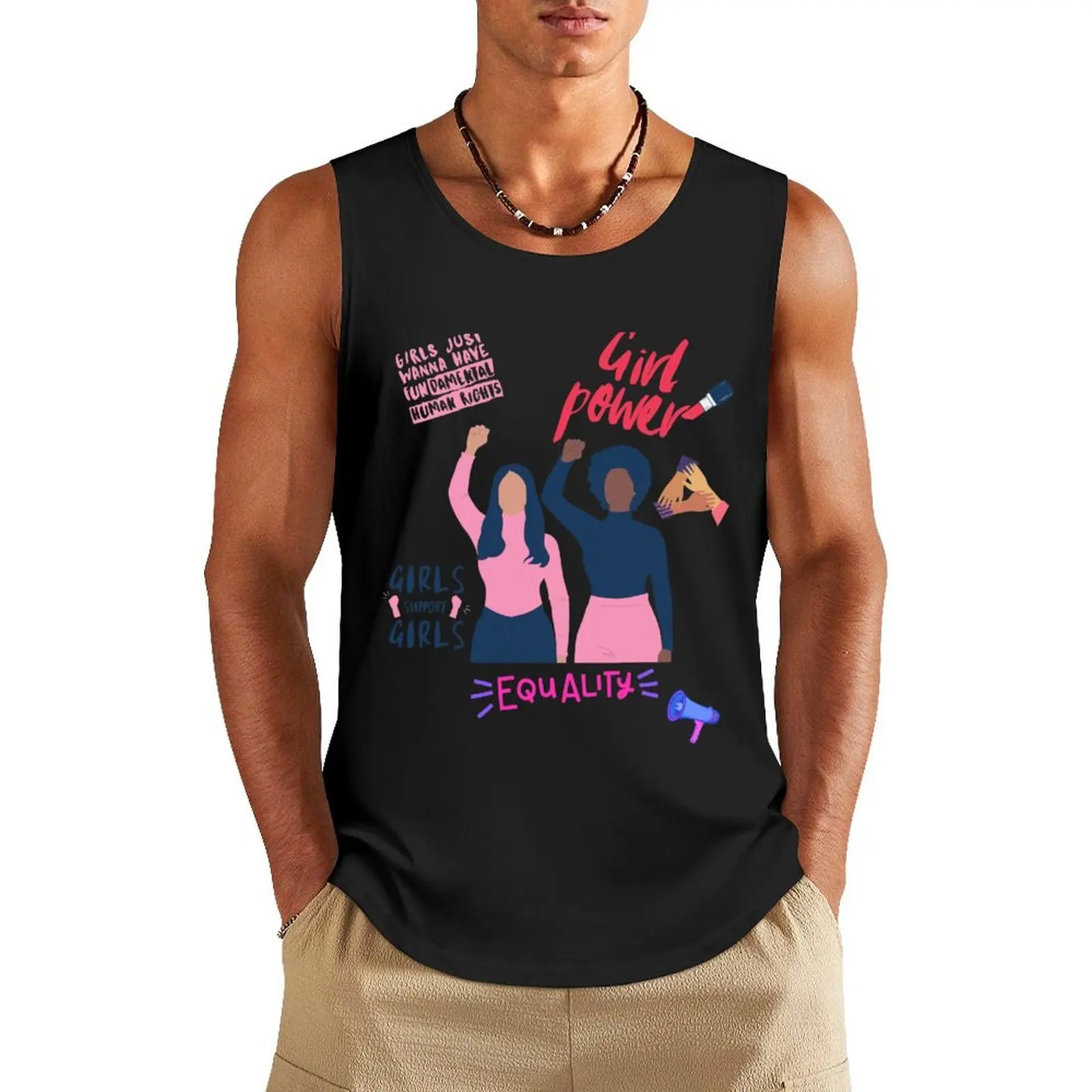 Girl Power! Tank Top Gym clothes mens clothing bodybuilding quick-drying t-shirt
Girl Power! Tank Top Gym clothes mens clothing bodybuilding quick-drying t-shirt