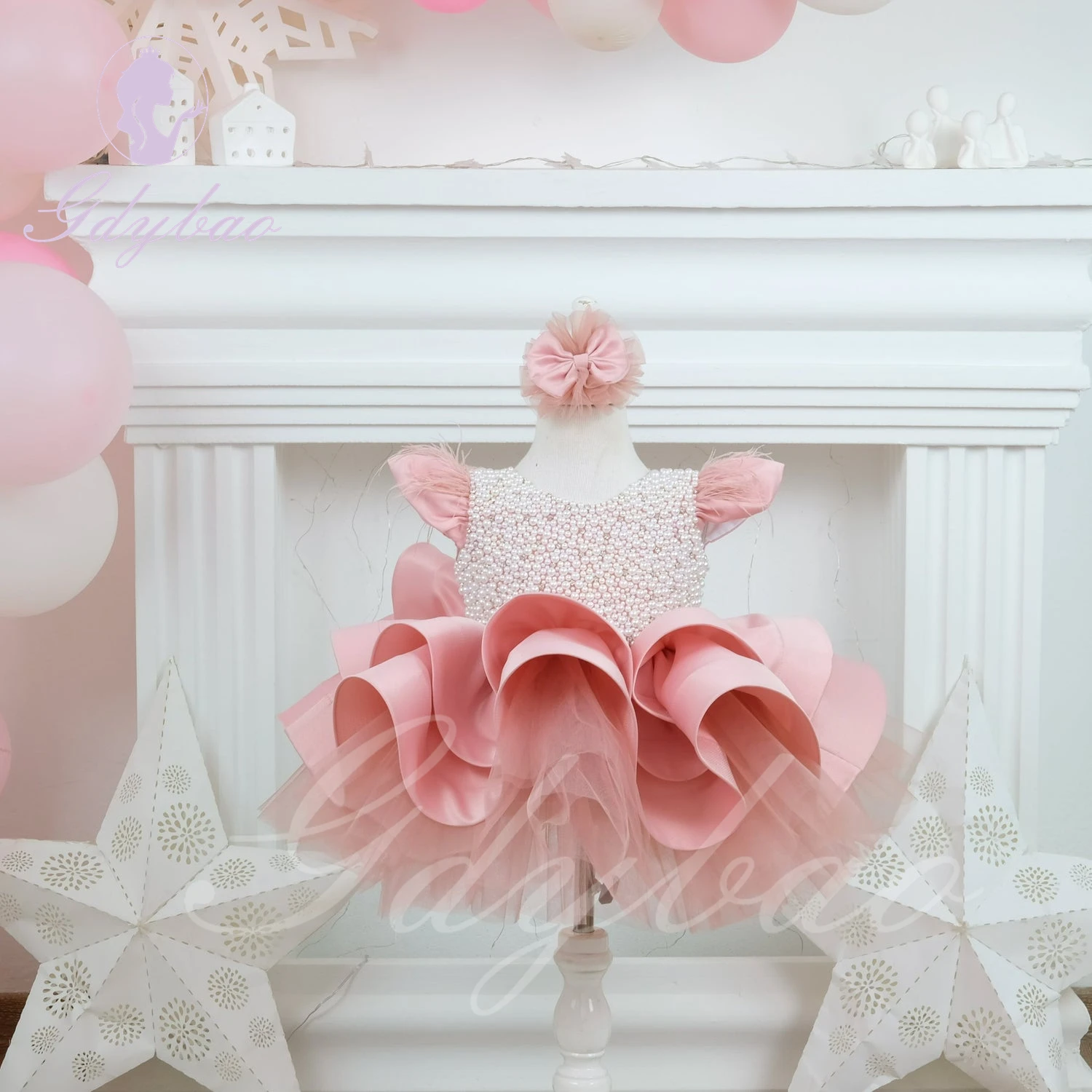 Pink Princess Flower Girl Dresses for Wedding Pearl Tiered Ruffles Girl Kids Birthday Party Lovely First Communion Gowns
Pink Princess Flower Girl Dresses for Wedding Pearl Tiered Ruffles Girl Kids Birthday Party Lovely First Communion Gowns