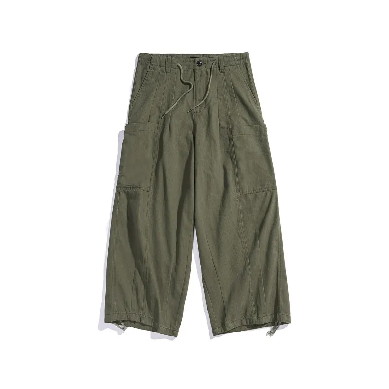 Pure Cotton Japan Retro Solid Large Pocket Cargo Pants for Men Korean Fashion Streetwear Men's Casual Baggy Wide Leg Pants
Pure Cotton Japan Retro Solid Large Pocket Cargo Pants for Men Korean Fashion Streetwear Men's Casual Baggy Wide Leg Pants