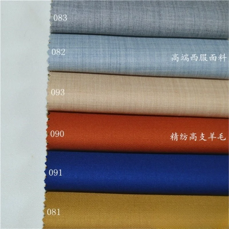 The suit is made of fine-spun high-count light champagne earthy yellow blue and rust fabric for trousers skirts
The suit is made of fine-spun high-count light champagne earthy yellow blue and rust fabric for trousers skirts