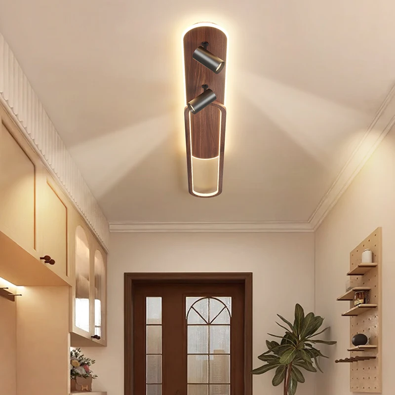 New Walnut Led Ceiling Lamp With Spotlight Dimmable For Entrance Checkroom Tea Room Exhibition Hall Indoor Lighting Fixtures
New Walnut Led Ceiling Lamp With Spotlight Dimmable For Entrance Checkroom Tea Room Exhibition Hall Indoor Lighting Fixtures