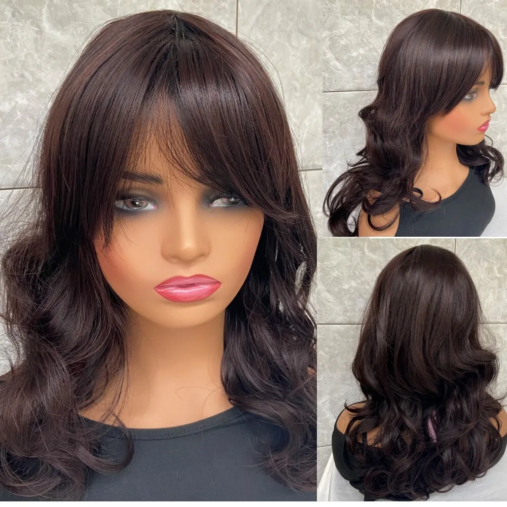 Long Natural Wavy Dark Brown Synthetic Hair Wigs For Black Women Soft Daily Use
Long Natural Wavy Dark Brown Synthetic Hair Wigs For Black Women Soft Daily Use