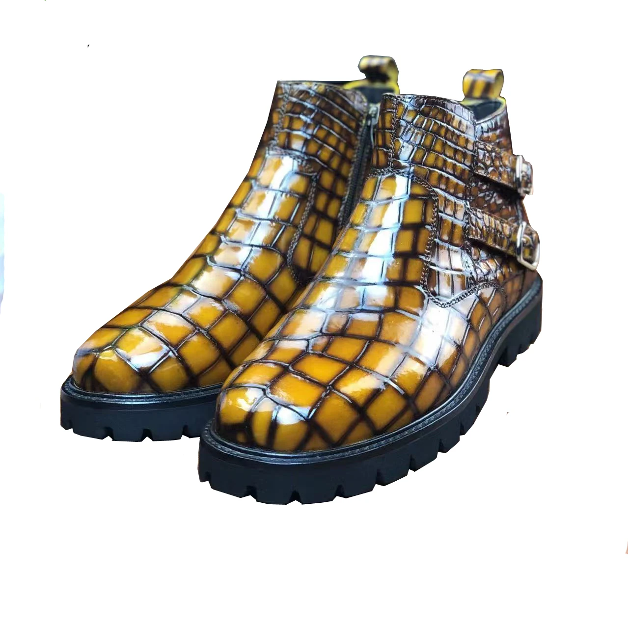 yinshang new arrival men crocodile boots male shoes rubbler sole for male fashion
yinshang new arrival men crocodile boots male shoes rubbler sole for male fashion