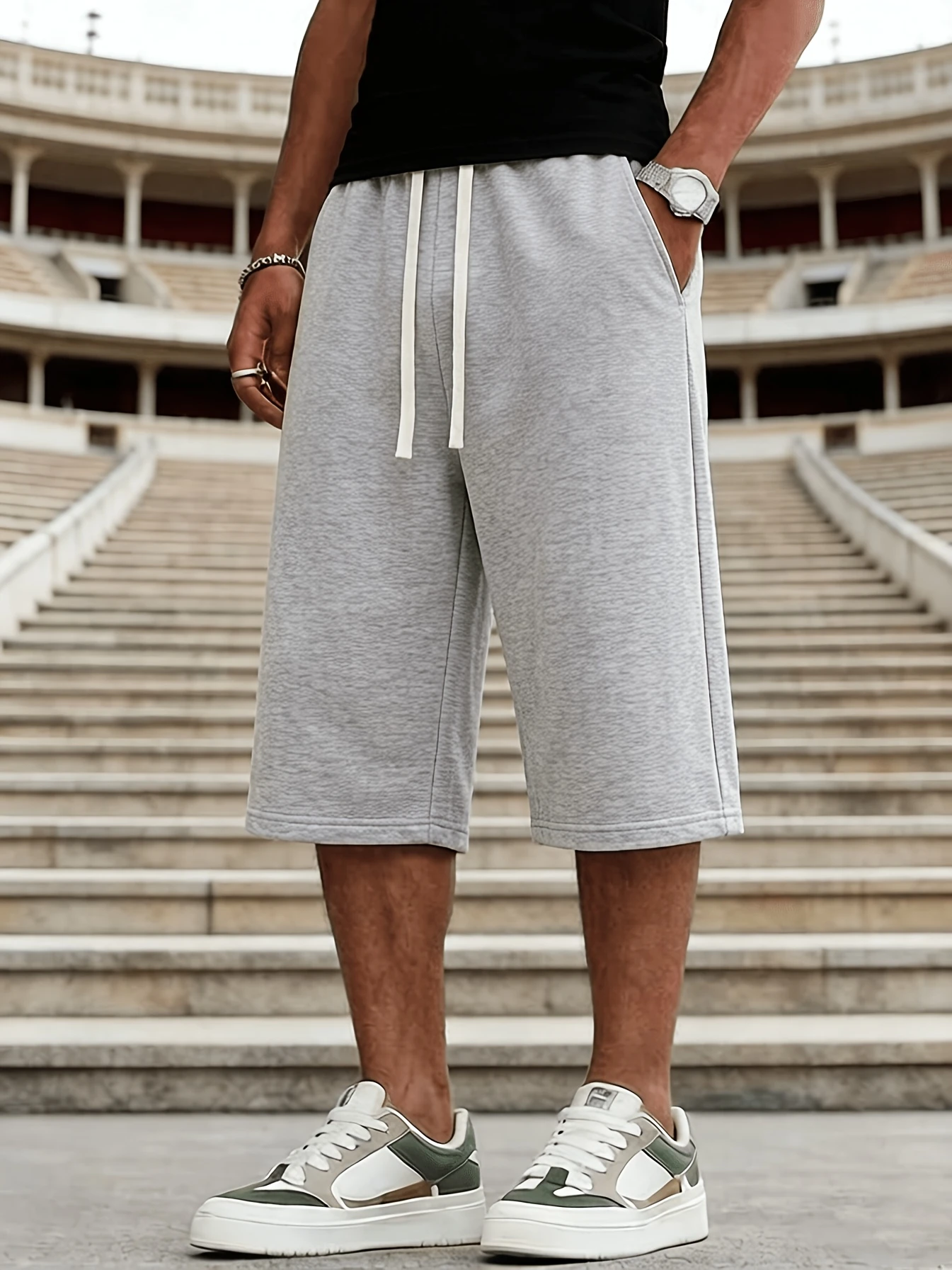 Men'S Basic Capri Pants, Comfortable Polyester Material, Easy Pocket Design, Elastic Waist Drawstring
Men'S Basic Capri Pants, Comfortable Polyester Material, Easy Pocket Design, Elastic Waist Drawstring