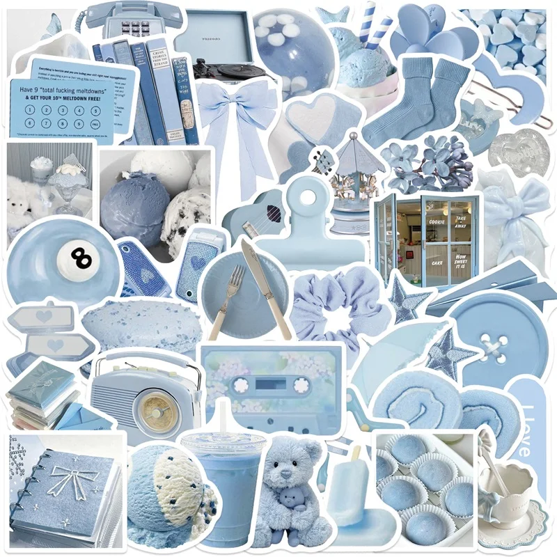10/30/50PCS Cartoon Light Blue PVC Sticker Aesthetic DIY Decoration Phone Laptop Luggage Skateboard Graffiti Decals
10/30/50PCS Cartoon Light Blue PVC Sticker Aesthetic DIY Decoration Phone Laptop Luggage Skateboard Graffiti Decals