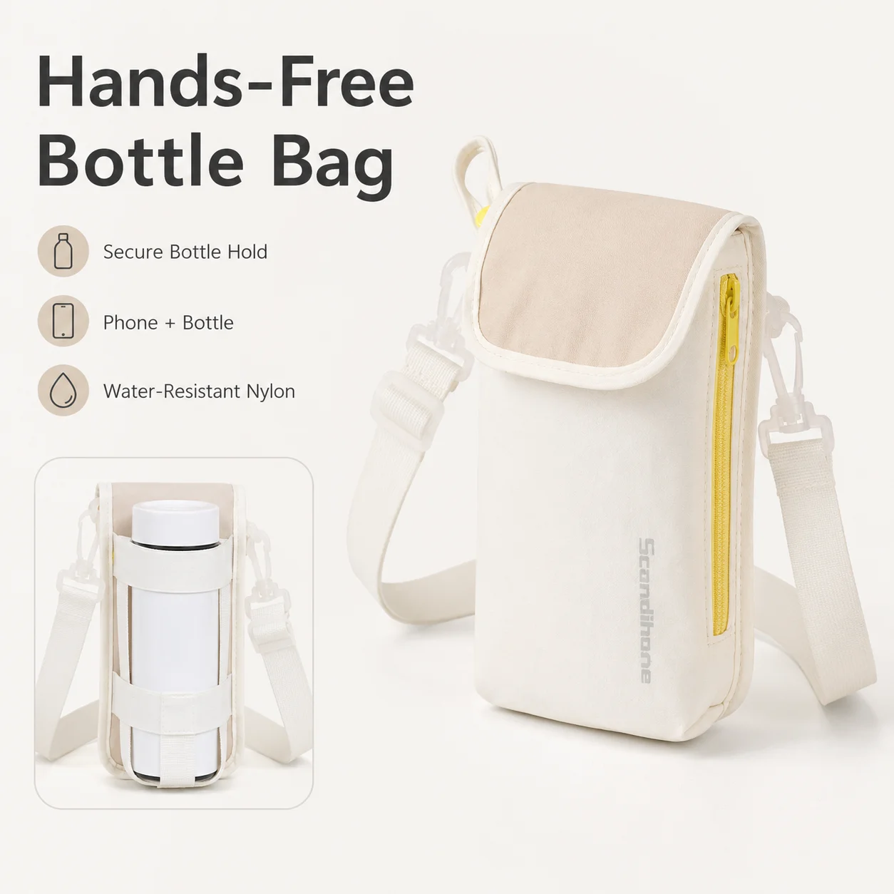 Water Bottle Bag Crossbody Bottle Holder with Phone Pocket Adjustable Shoulder Strap Waterproof Nylon Outdoor Travel Cup Carrier
Water Bottle Bag Crossbody Bottle Holder with Phone Pocket Adjustable Shoulder Strap Waterproof Nylon Outdoor Travel Cup Carrier