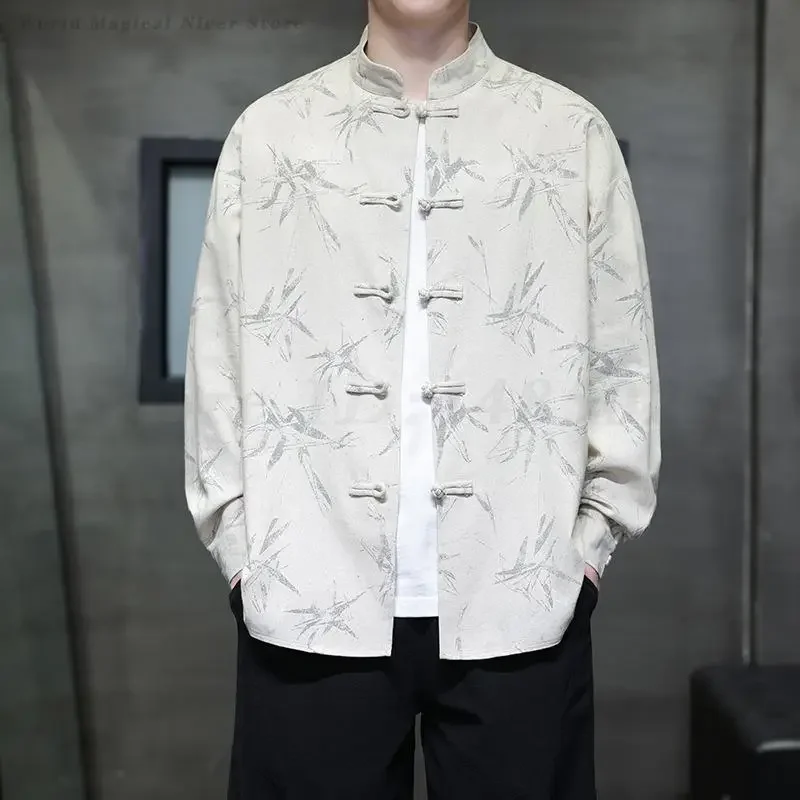 Cotton Linen Tang Suit Tops Plus Size 5XL Male Print Shirt Jacket Chinese Style Long Sleeve Kung Fu Shirt Coat Oriental Hanfu
Cotton Linen Tang Suit Tops Plus Size 5XL Male Print Shirt Jacket Chinese Style Long Sleeve Kung Fu Shirt Coat Oriental Hanfu