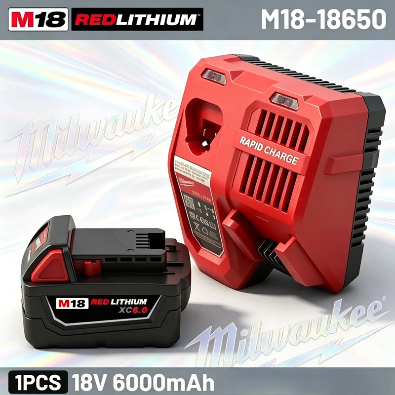 Milwaukee 18V 6.0Ah Genuine Battery Fit for M18 Cordless Tools 2615-20 2629-20 2641-20 2701-20 & 48-11-1840 48-11-1820 Battery
Milwaukee 18V 6.0Ah Genuine Battery Fit for M18 Cordless Tools 2615-20 2629-20 2641-20 2701-20 & 48-11-1840 48-11-1820 Battery
