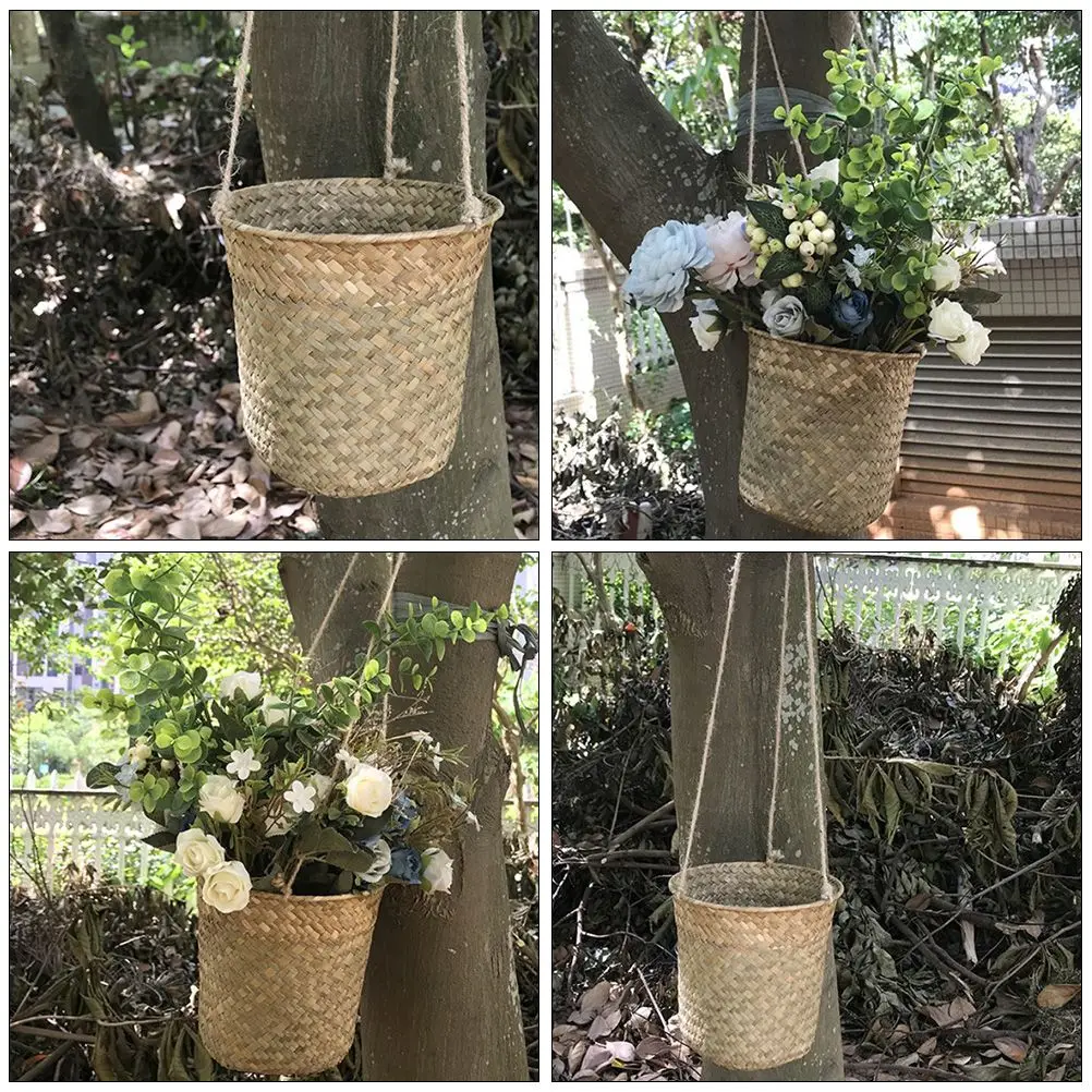 2 Pcs Woven Flower Baskets Seagrass Straw Planter Rattan Plant Container Home Decor Reusable Storage Basket Gardening Supplies
2 Pcs Woven Flower Baskets Seagrass Straw Planter Rattan Plant Container Home Decor Reusable Storage Basket Gardening Supplies