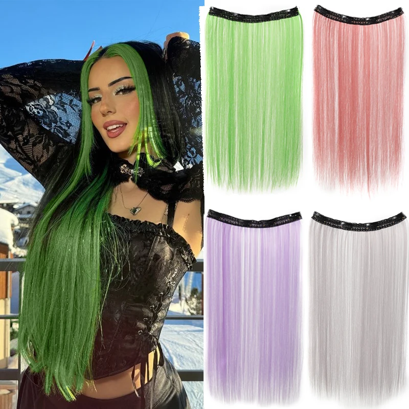 LUPU 20inch Hair extensions Wig Hair Clips Hair piece Synthetic Straight Hair Extensions with 4clips for Women Halloween Party
LUPU 20inch Hair extensions Wig Hair Clips Hair piece Synthetic Straight Hair Extensions with 4clips for Women Halloween Party