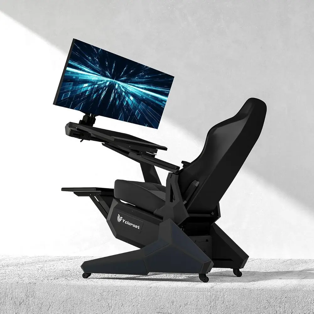 Zero-Gravity Gaming & Oice Chair with Dual Monitor Arm, Mobile Reclining Workstation or Home Oice and Ergonomic Gaming Setup
Zero-Gravity Gaming & Oice Chair with Dual Monitor Arm, Mobile Reclining Workstation or Home Oice and Ergonomic Gaming Setup