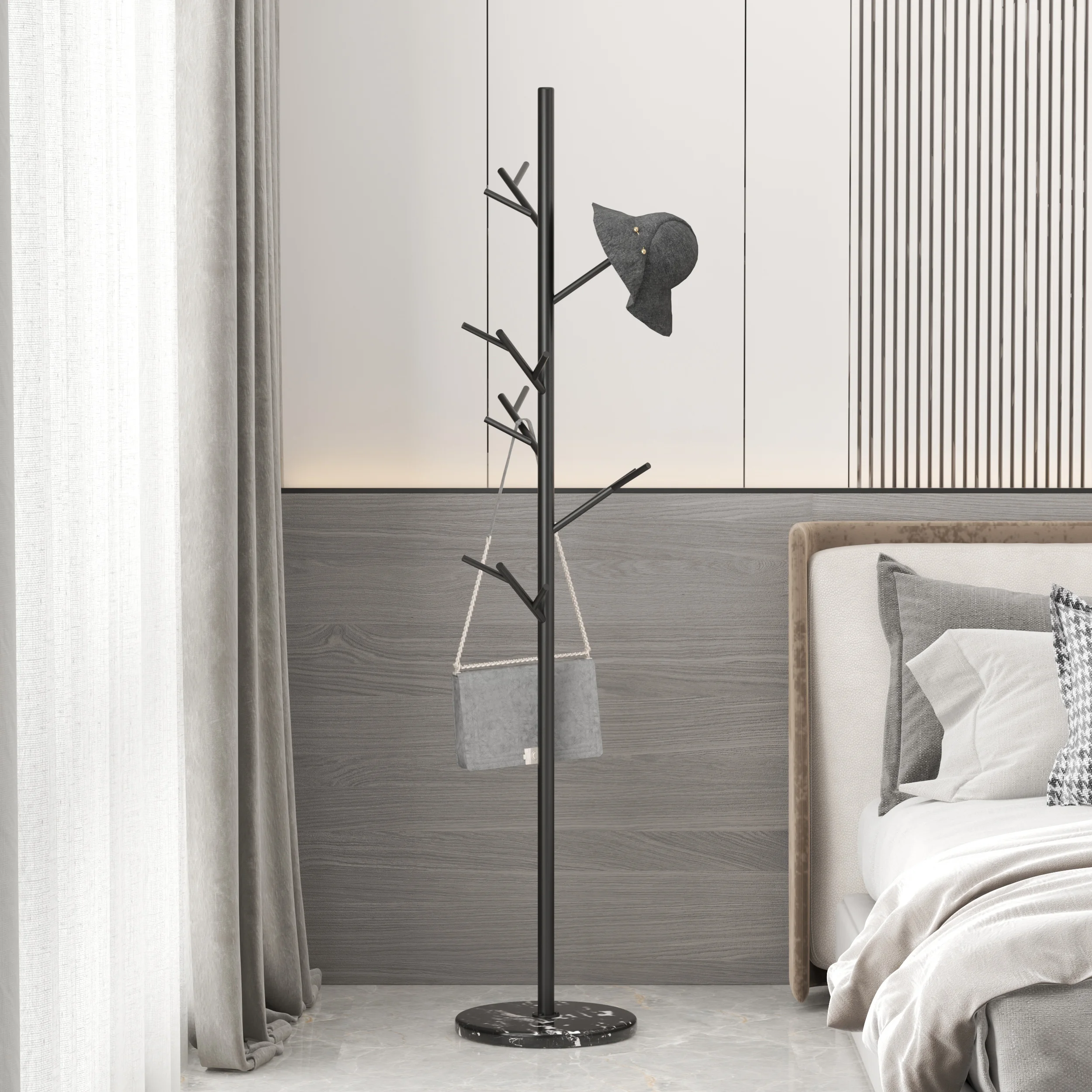 Floor Stand Coat Rack Metal Creative Household Bedroom Clothes Rack Light Luxury Hanging Bag Home Cintre Vetement Furniture
Floor Stand Coat Rack Metal Creative Household Bedroom Clothes Rack Light Luxury Hanging Bag Home Cintre Vetement Furniture