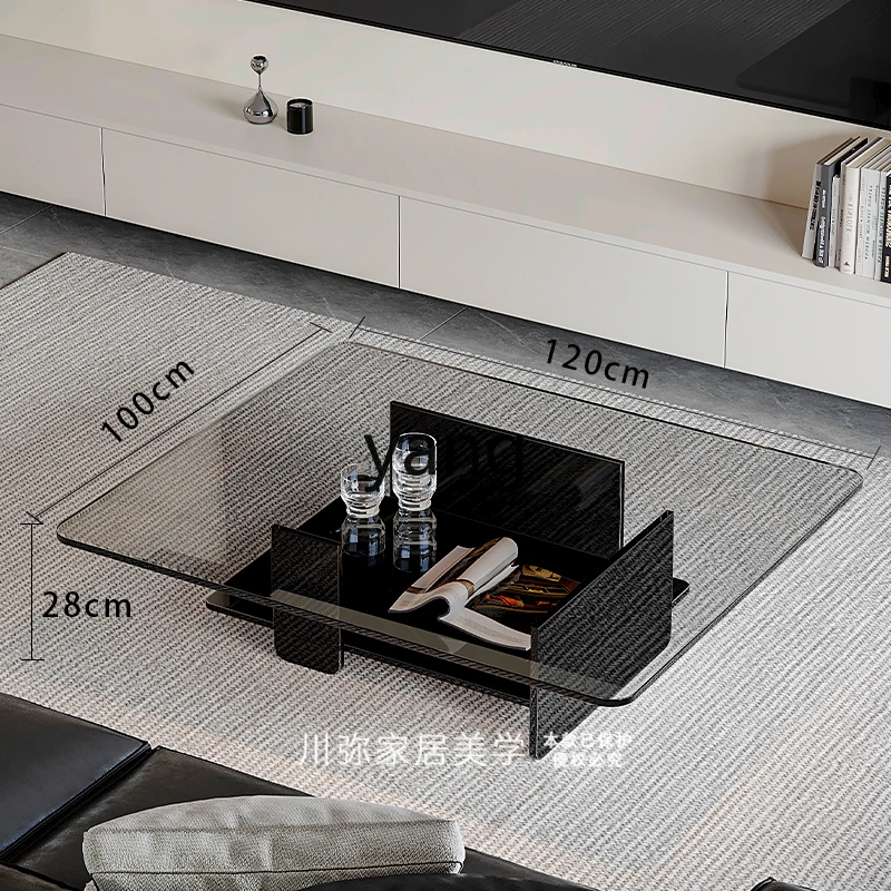 LMM light luxury living room coffee table minimalist home modern small table glass
LMM light luxury living room coffee table minimalist home modern small table glass
