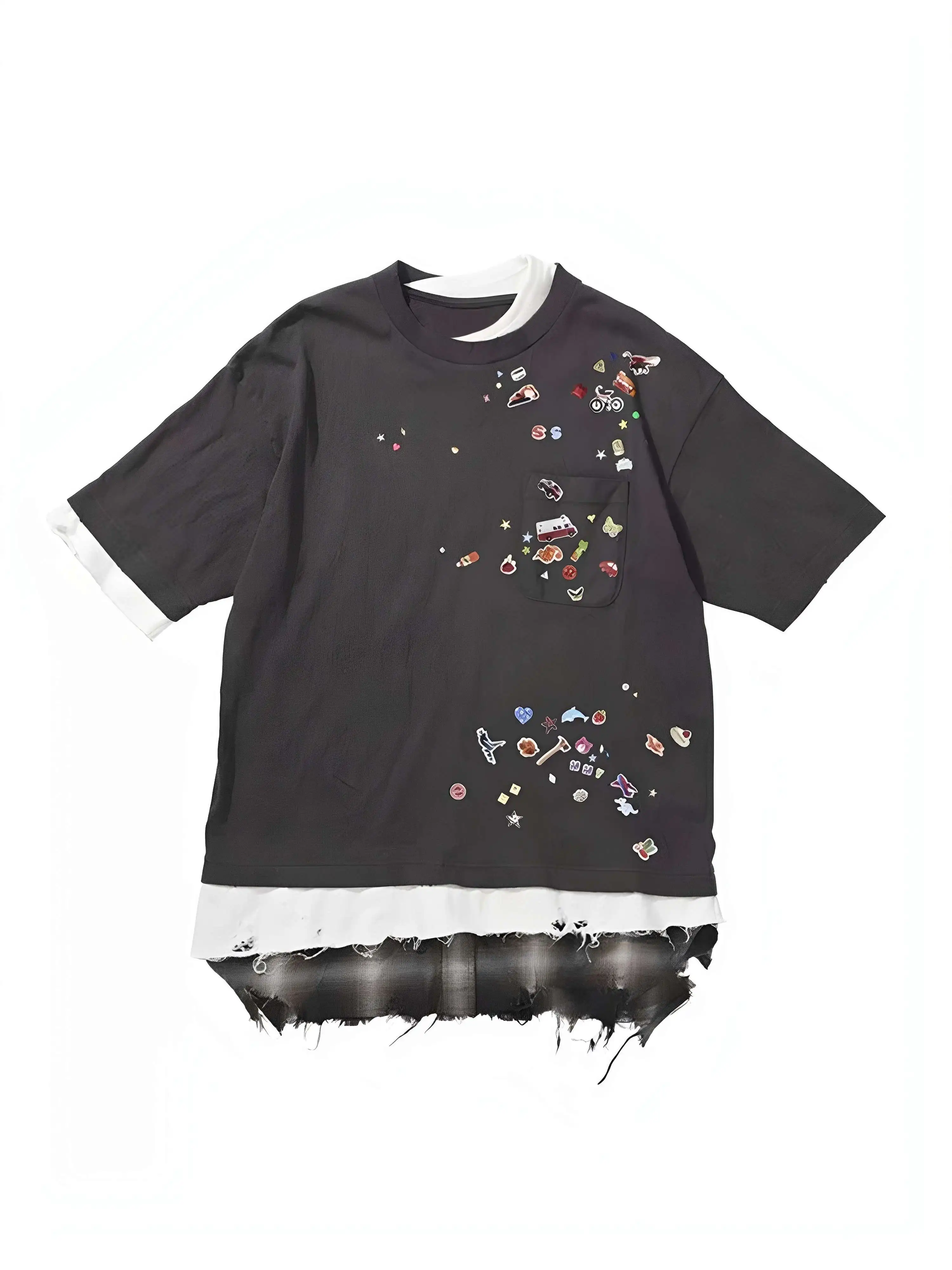 25SS MMY Sanyuan MIHARA Japanese Casual Cotton Fun Printed Fake Three Piece Splicing Round Neck Short Sleeved T-shirt
25SS MMY Sanyuan MIHARA Japanese Casual Cotton Fun Printed Fake Three Piece Splicing Round Neck Short Sleeved T-shirt