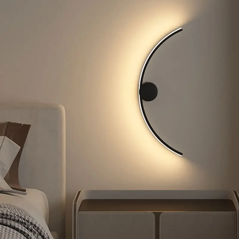 Nordic Home Decor Wall Lamp Crescent-shaped Modern Bedside Light Interior Tv Sofa Background Art Lights Fixture Home Decoration
Nordic Home Decor Wall Lamp Crescent-shaped Modern Bedside Light Interior Tv Sofa Background Art Lights Fixture Home Decoration