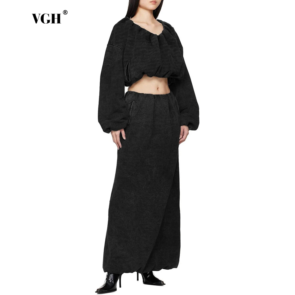 VGH American Casual Spliced Folds Hoodie for Women V Neck Long Sleeve Loose Short Style Minimalist Sweatshirt Female Autumn New
VGH American Casual Spliced Folds Hoodie for Women V Neck Long Sleeve Loose Short Style Minimalist Sweatshirt Female Autumn New