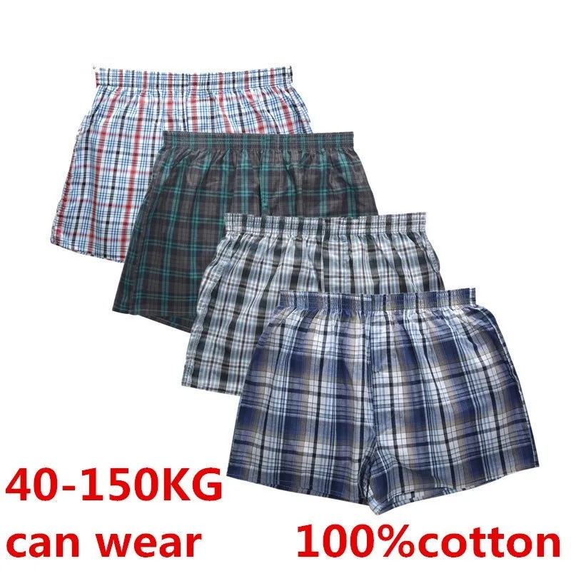 4Pcs Men's Boxer Shorts Cotton Plaid Breathable Woven Plus Size Sleep Underwear
4Pcs Men's Boxer Shorts Cotton Plaid Breathable Woven Plus Size Sleep Underwear