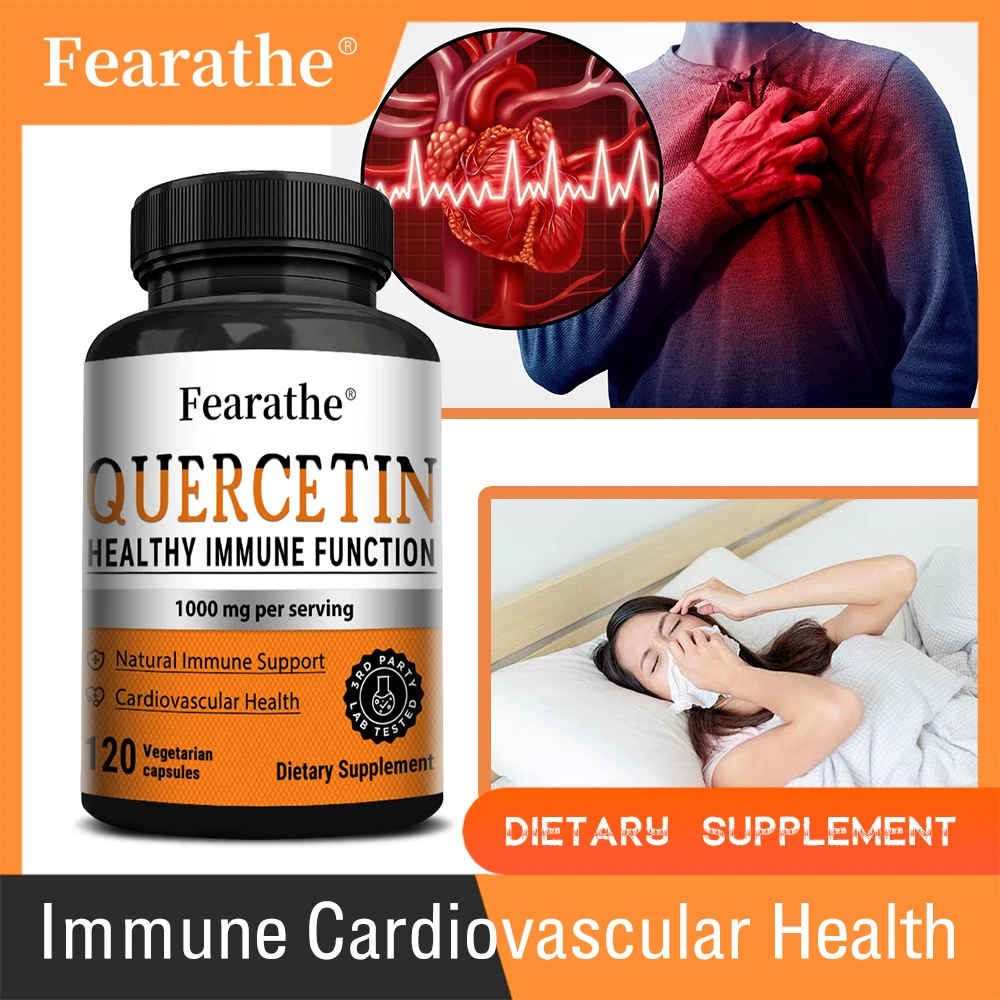 1000mg Pure Quercetin Capsules, Natural Bioflavonoid Antioxidant, Supports Immune, Respiratory & Cardiovascular Health, Vegan
1000mg Pure Quercetin Capsules, Natural Bioflavonoid Antioxidant, Supports Immune, Respiratory & Cardiovascular Health, Vegan