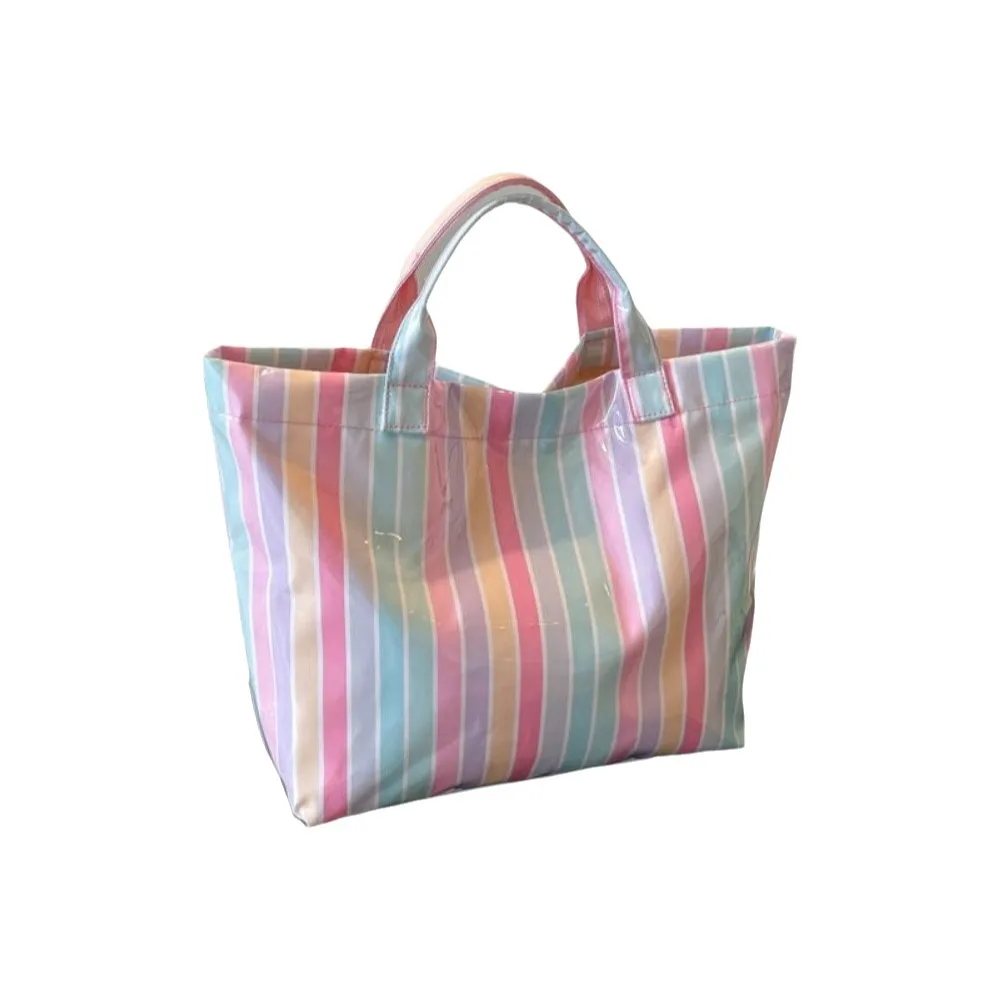 Fashion Waterproof PVC Striped Tote Bag Stripe Large Capacity Beach Handbags Tote Pouch Shoulder Bag Armpit Bags Grocery Handbag
Fashion Waterproof PVC Striped Tote Bag Stripe Large Capacity Beach Handbags Tote Pouch Shoulder Bag Armpit Bags Grocery Handbag