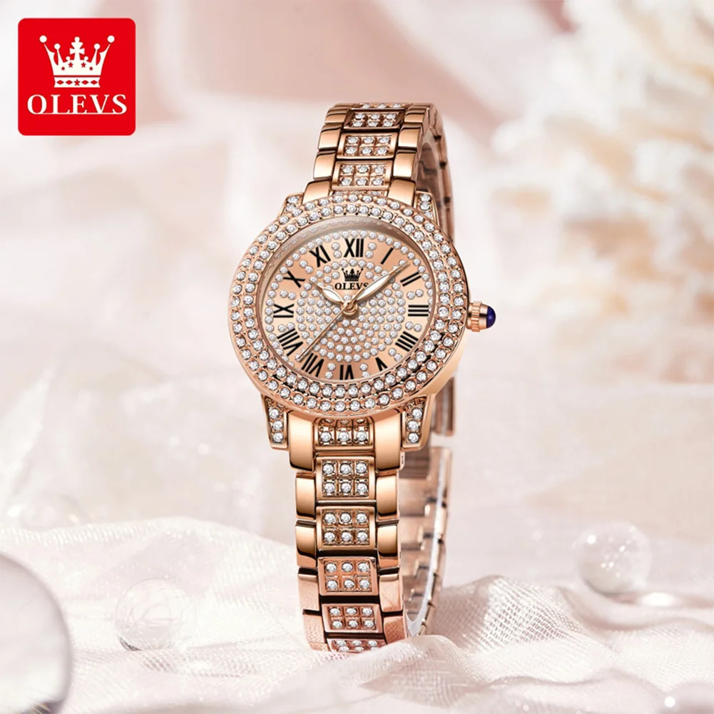 OLEVS 9943 Full Diamond Quartz Wristwatch for Women Stainless Steel Waterproof Luminous Dress Fashion Elegant Ladies Watch
OLEVS 9943 Full Diamond Quartz Wristwatch for Women Stainless Steel Waterproof Luminous Dress Fashion Elegant Ladies Watch