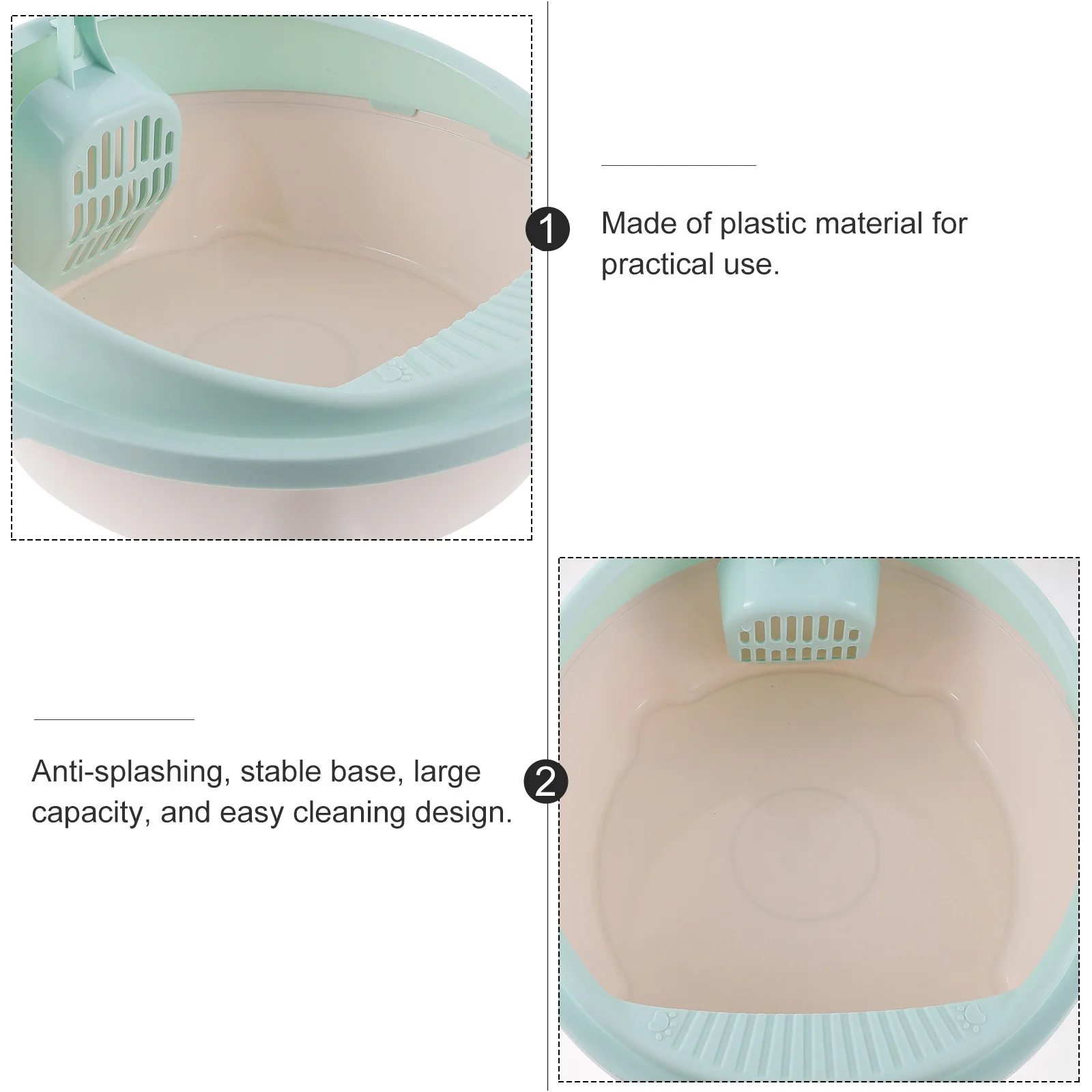 Cat Litter Box Semi-Enclosed Large Capacity Plastic Anti-Splash Easy Cleaning Stable Base Pet Toilet for Cats Kittens Potty
Cat Litter Box Semi-Enclosed Large Capacity Plastic Anti-Splash Easy Cleaning Stable Base Pet Toilet for Cats Kittens Potty