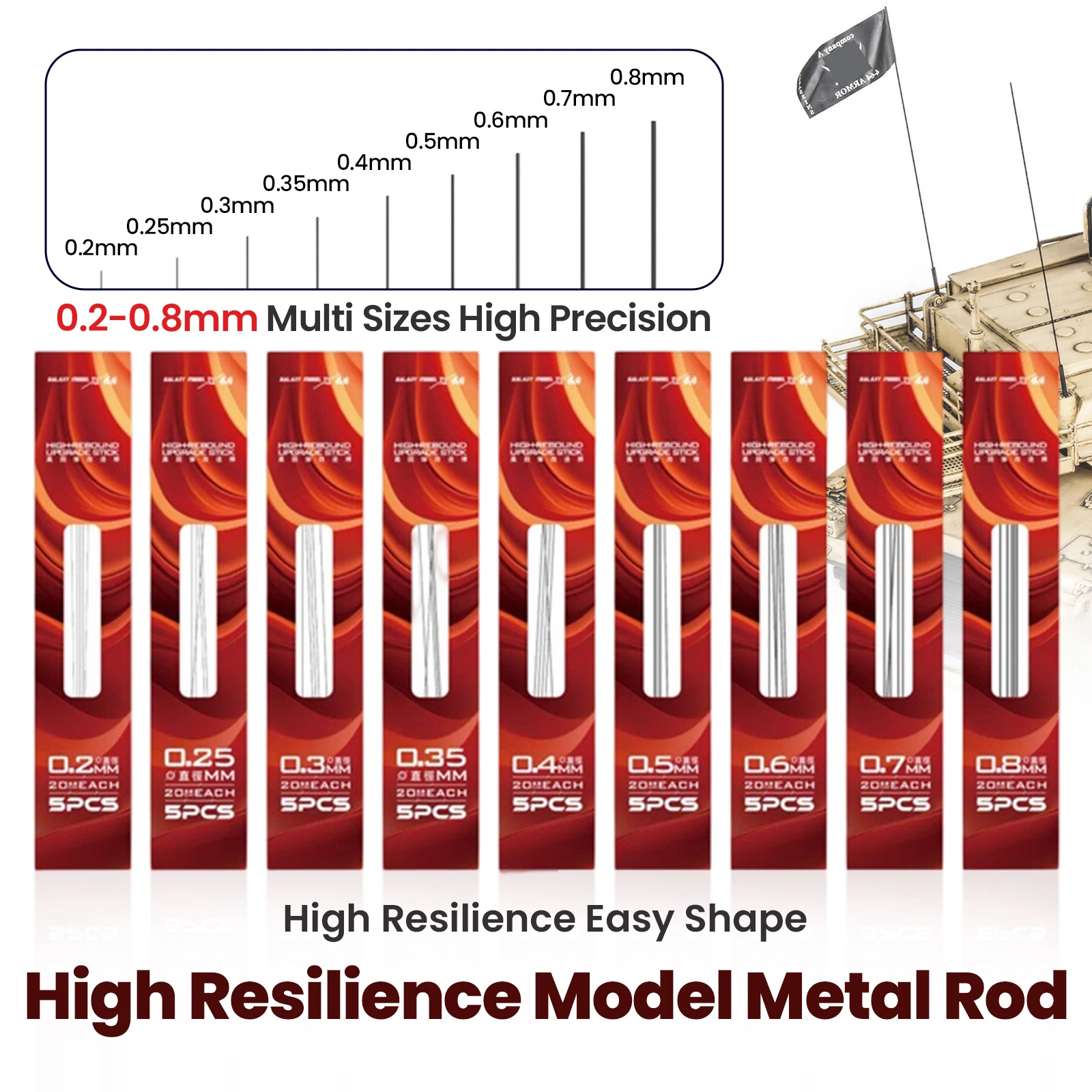 Galaxy High Resilience Metal Black Rod 0.2-0.8mm for Gunpla Model Figure Diorama DIY Modification Detail Upgrade Making Tools
Galaxy High Resilience Metal Black Rod 0.2-0.8mm for Gunpla Model Figure Diorama DIY Modification Detail Upgrade Making Tools