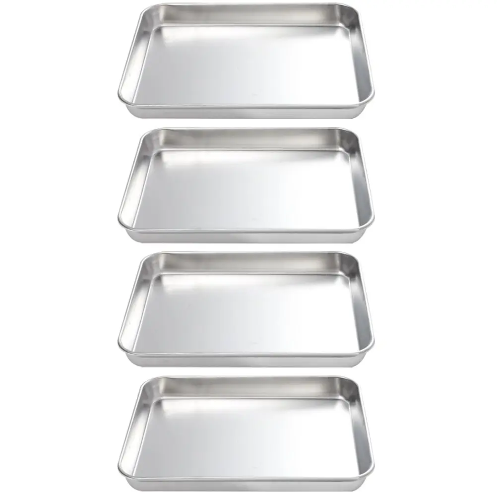 4 Pcs Steel Square Roasting Stainless Steel Plate Pans 22 7x14 7x1 2cm Food Trays Kitchen Plates BBQ Serveware Easy Clean
4 Pcs Steel Square Roasting Stainless Steel Plate Pans 22 7x14 7x1 2cm Food Trays Kitchen Plates BBQ Serveware Easy Clean