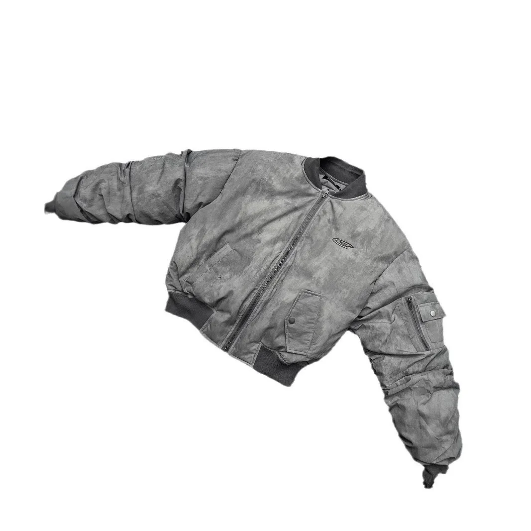 Зимняя винтажная бейсбольная куртка-бомбер в потертом стиле с морщинами, хлопковое пальто в стиле хип-хоп в американском стиле, теплая парка 
Зимняя винтажная бейсбольная куртка-бомбер в потертом стиле с морщинами, хлопковое пальто в стиле хип-хоп в американском стиле, теплая парка