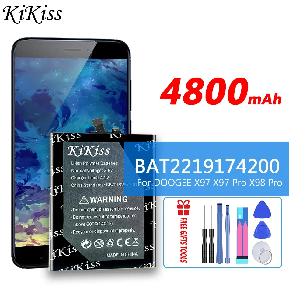 Аккумулятор KiKiss 4800 мАч Для DOOGEE BAT2219174200, Для DOOGEE X97/X98 Pro X97Pro X98Pro, мобильный телефон
Аккумулятор KiKiss 4800 мАч Для DOOGEE BAT2219174200, Для DOOGEE X97/X98 Pro X97Pro X98Pro, мобильный телефон