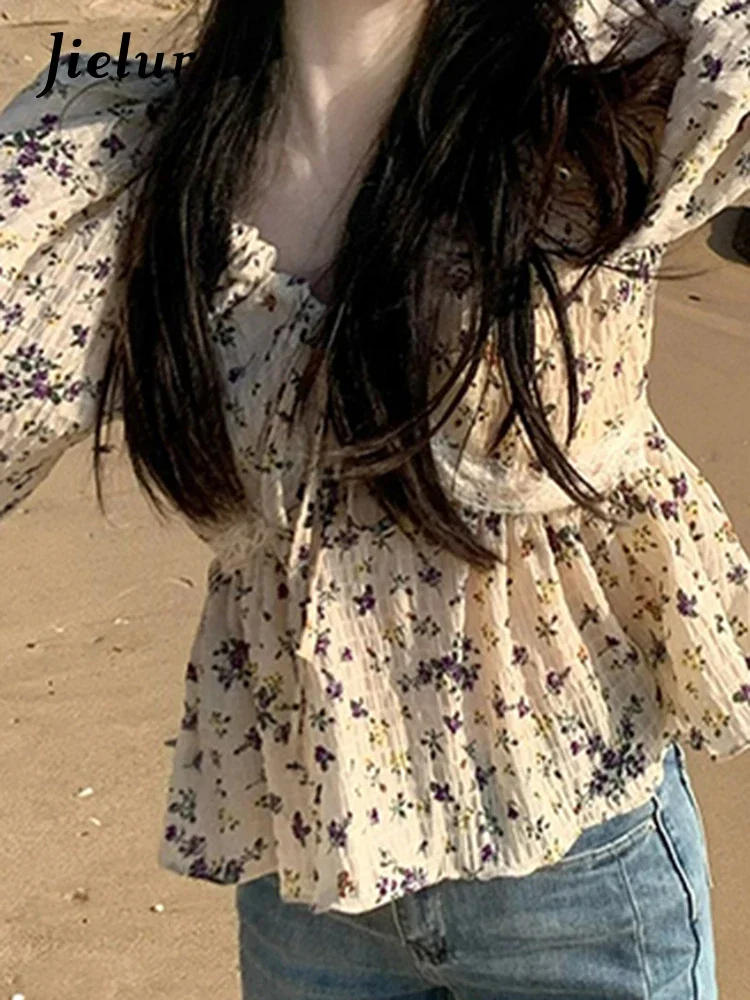 Jielur Summer New Ladies Sweet Women Blouse Young Elegant French Floral Blouse Woman Basic Fashion Slim Long-Sleeved Top Female
Jielur Summer New Ladies Sweet Women Blouse Young Elegant French Floral Blouse Woman Basic Fashion Slim Long-Sleeved Top Female