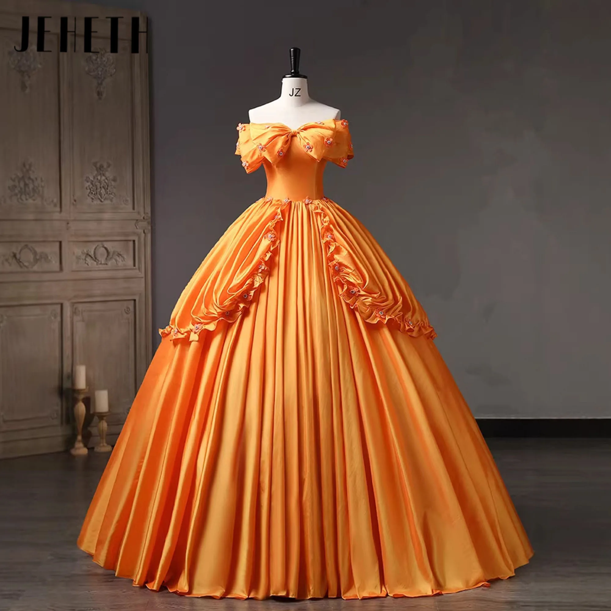 Изысканное оранжевое бальное платье на заказ с 3D цветами и плиссировкой, для дня рождения, с открытыми плечами, для торжественных мероприятий и выпускных вечеров Индивидуальное оранжевое бальное платье с изысканными 3
Изысканное оранжевое бальное платье на заказ с 3D цветами и плиссировкой, для дня рождения, с открытыми плечами, для торжественных мероприятий и выпускных вечеров Индивидуальное оранжевое бальное платье с изысканными 3