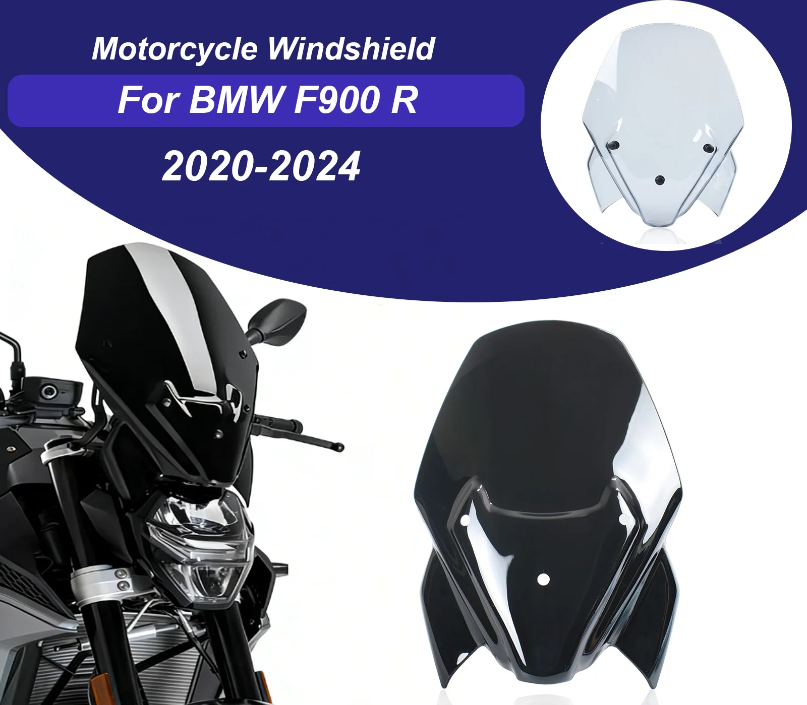  For BMW F900R Windshield Windscreen Front Wind Protect Deflector Fit For F 900R 2020-2025 Motorcycle Parts
For BMW F900R Windshield Windscreen Front Wind Protect Deflector Fit For F 900R 2020-2025 Motorcycle Parts