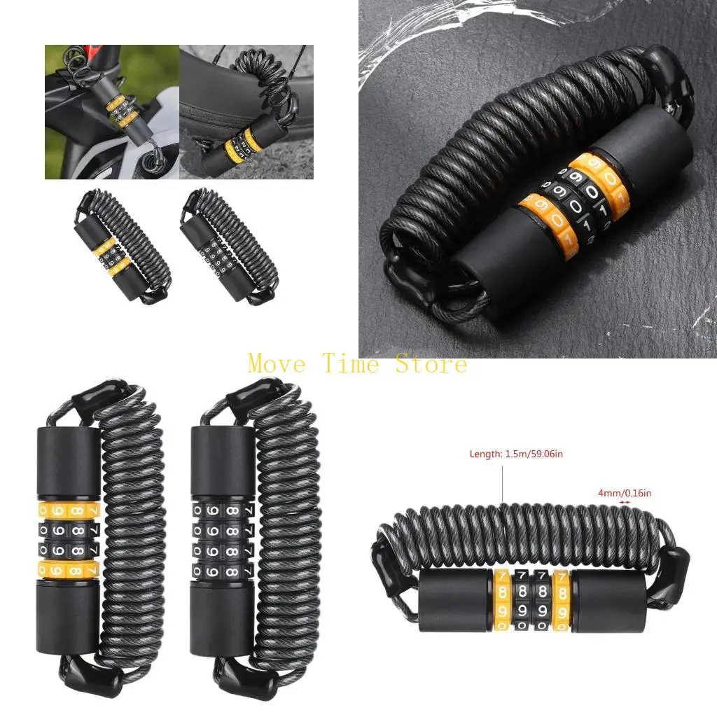 92ME 4-Digit Combination Helmets Lock High Security Cable Lock Portable Bike Lock
92ME 4-Digit Combination Helmets Lock High Security Cable Lock Portable Bike Lock