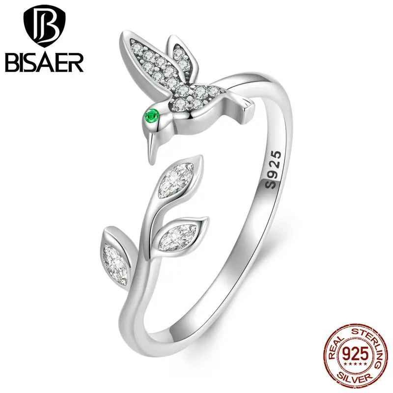 BISAER 925 Sterling Silver Hummingbird Adjustable Ring Original Design Plated Platinum Fine Jewelry For Engagement Party Women
BISAER 925 Sterling Silver Hummingbird Adjustable Ring Original Design Plated Platinum Fine Jewelry For Engagement Party Women