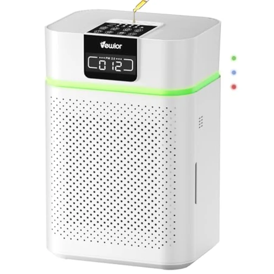 Air Purifier for Home 1800 Ft Coverage PM2.5 Monitor Air Quality Light Large Bedroom with Essential Oil Diffuser 15dB Sleep Mod
Air Purifier for Home 1800 Ft Coverage PM2.5 Monitor Air Quality Light Large Bedroom with Essential Oil Diffuser 15dB Sleep Mod