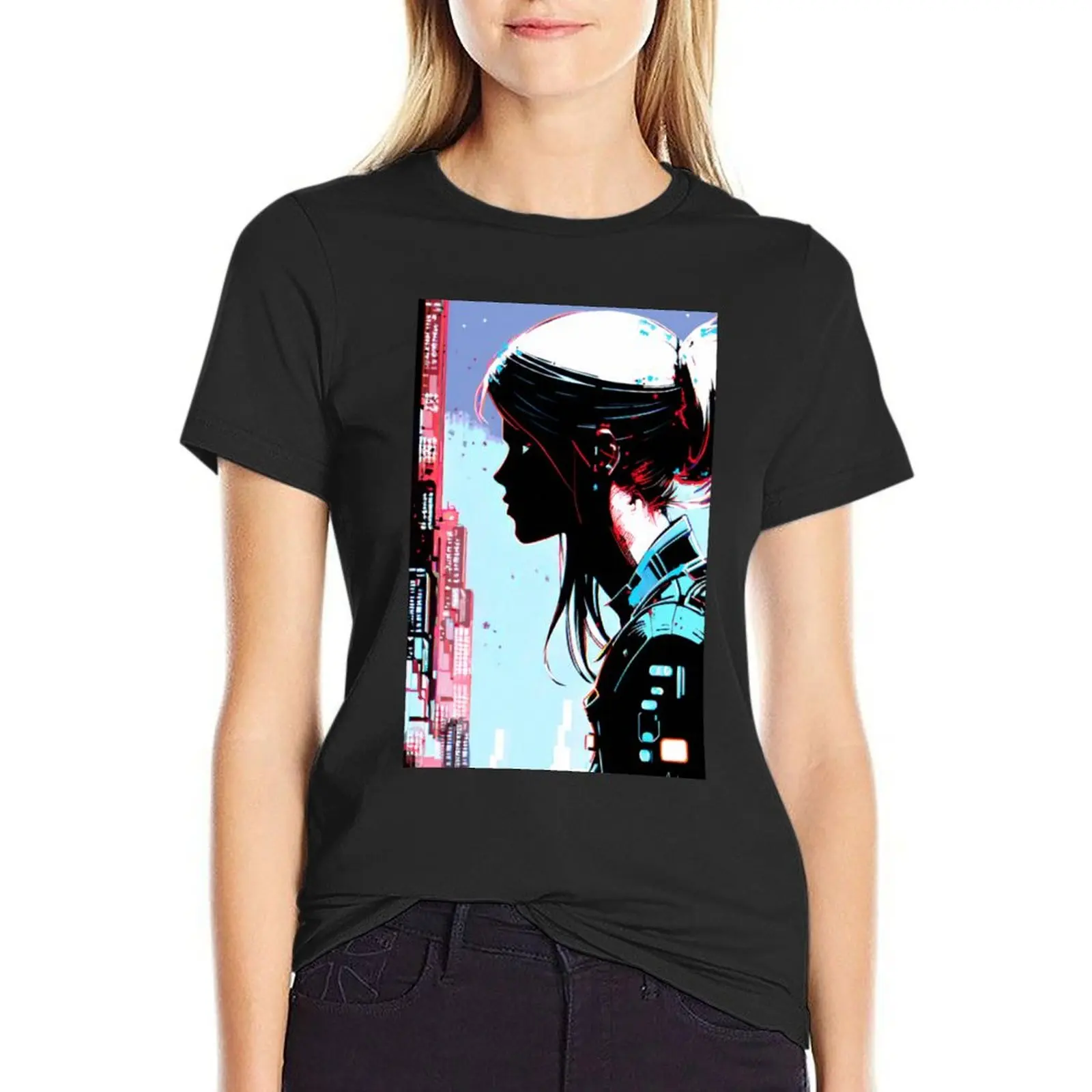 Jett in the City T-Shirt summer clothes anime clothes hippie clothes tops for Women 
Jett in the City T-Shirt summer clothes anime clothes hippie clothes tops for Women