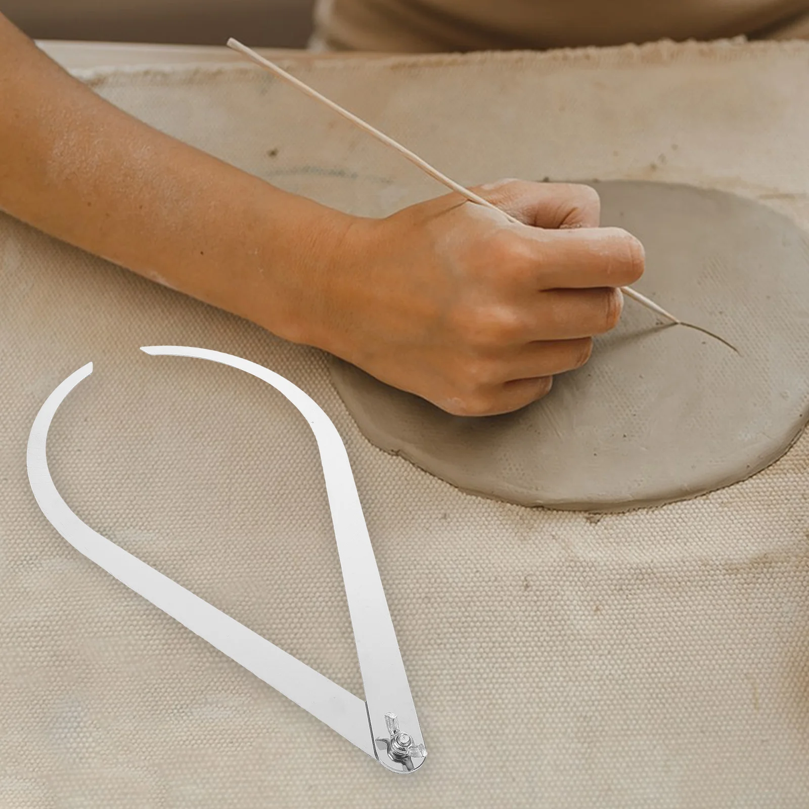 Stainless Steel Clay Caliper Curved Leg Design Precision Pottery Sculpting Tool For Ceramic Modeling Handmade Craft
Stainless Steel Clay Caliper Curved Leg Design Precision Pottery Sculpting Tool For Ceramic Modeling Handmade Craft