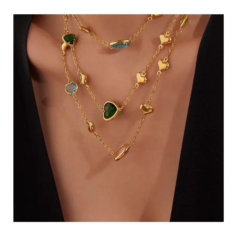 Seattle Cut Glass Stone Hollow Love Necklace Stainless Steel Plated Real Gold Fashion Versatile Necklace
Seattle Cut Glass Stone Hollow Love Necklace Stainless Steel Plated Real Gold Fashion Versatile Necklace