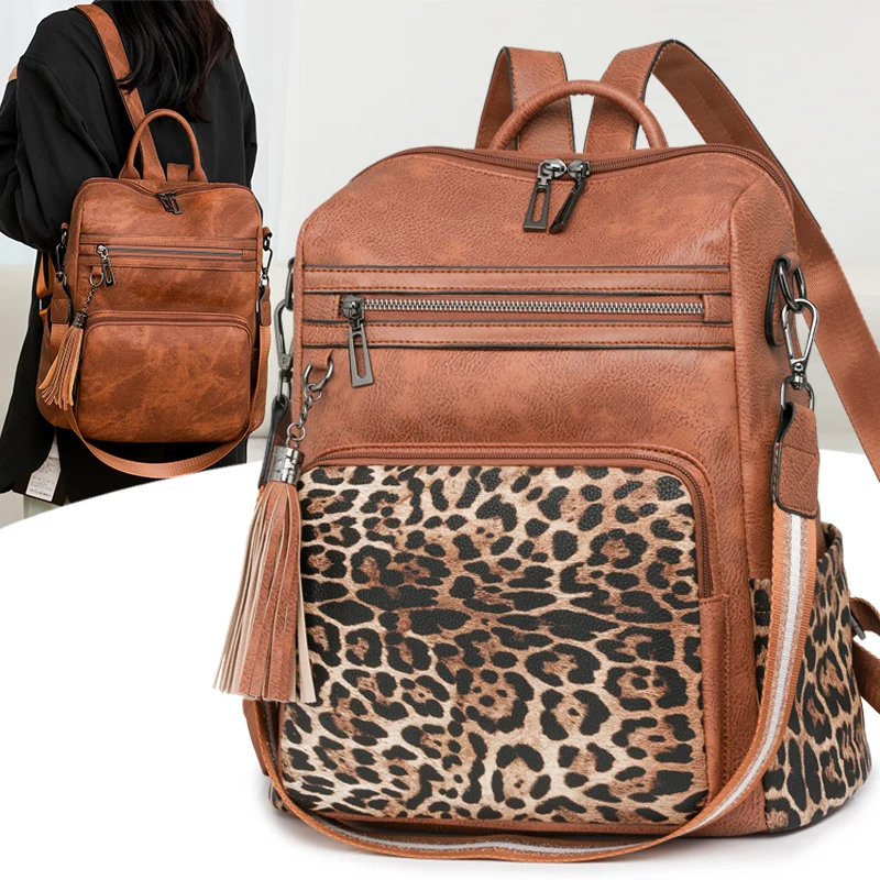 Trendy Women's Backpacks Vintage Tassels Pu Leather Dailypacks Brown Casual Travel Bag Retro Large Capacity Student School Bags
Trendy Women's Backpacks Vintage Tassels Pu Leather Dailypacks Brown Casual Travel Bag Retro Large Capacity Student School Bags