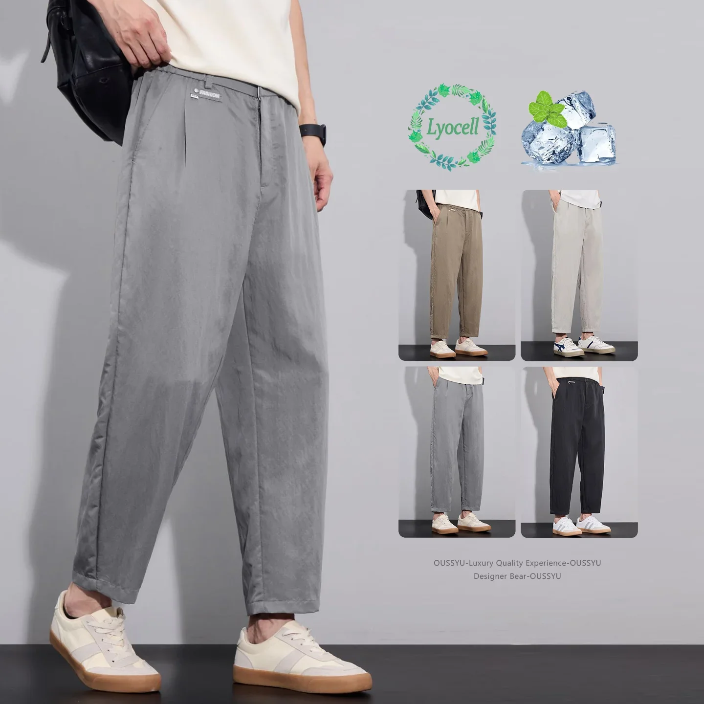 2026 Summer Thin Luxury Smooth Lyocell Fabric Men's Ankle Length Casual Harem Pants Baggy Trousers Wide-leg Tapered Pants Man
2026 Summer Thin Luxury Smooth Lyocell Fabric Men's Ankle Length Casual Harem Pants Baggy Trousers Wide-leg Tapered Pants Man
